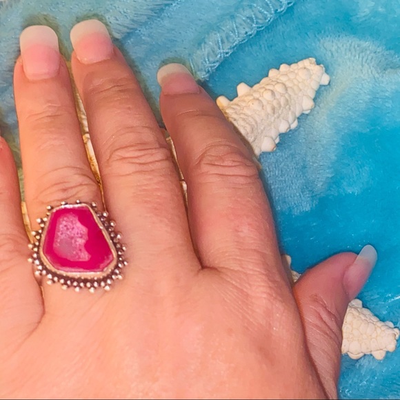 SALE ⭐️ Druzy Agate natural Gemstone ring - Picture 8 of 8